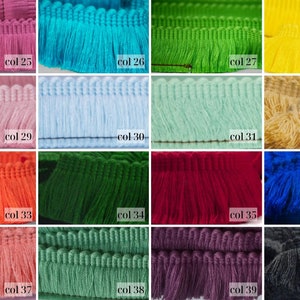 40 Colors Brush Fringe Trim 4 cm 1.57 inches width rich brush fringe trimming by the meter imagem 4