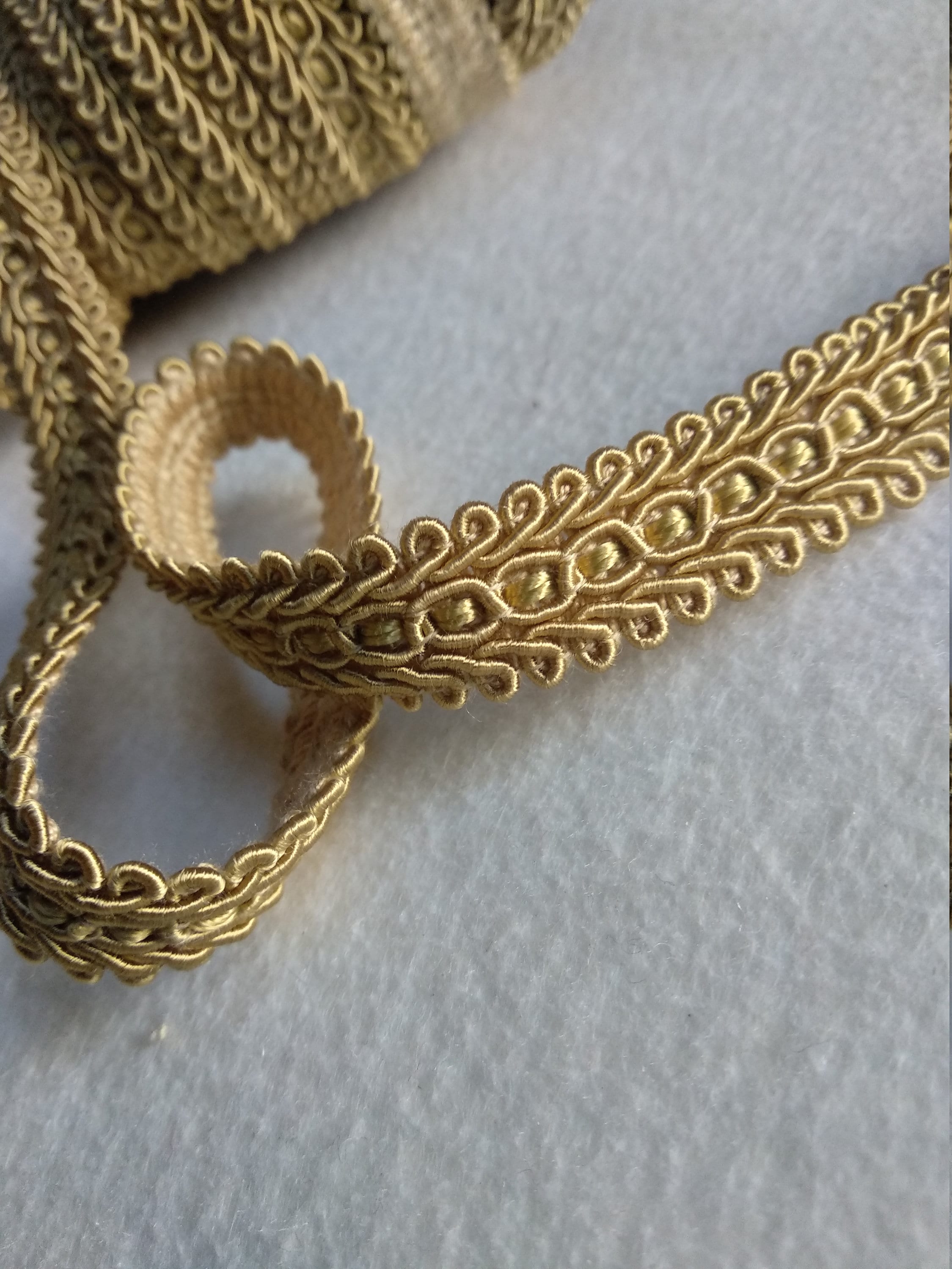 Gold Braid Fringe Trims 1.8cm 0.71 inches gimp braid upholstery trim