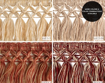 Braid Tassel Fringe Trim| 8cm - 3.15" Wide Rich Tassel Fringe Tapes Lace Ribbon Trim | Dress, curtains, accesorries trim by the meter