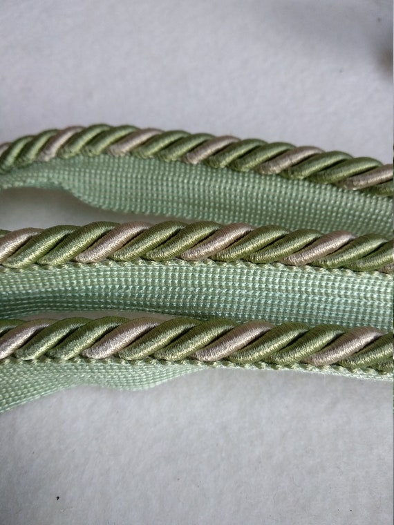 10mm Wide Green Flanged Piping Trim Piping Cord