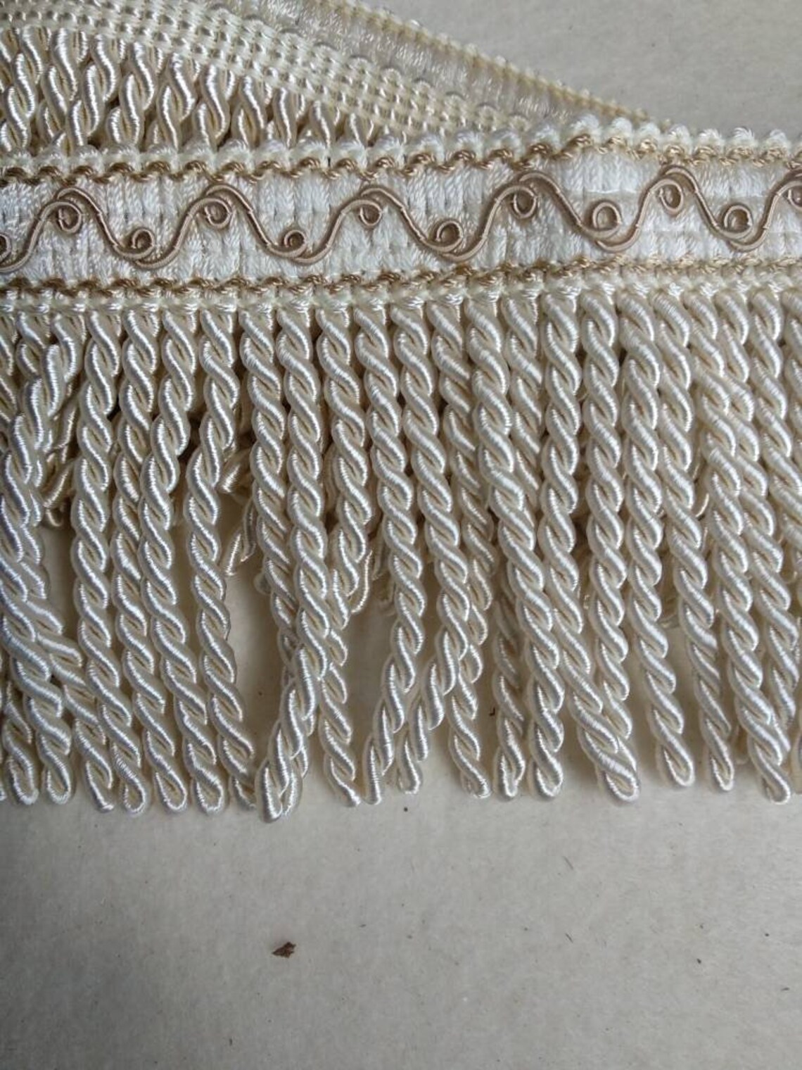 Ecru beige Bullion Fringe Upholstery Trimmings10 cm Etsy