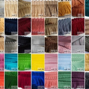 40 Colors Brush Fringe Trim 4 cm 1.57 inches width rich brush fringe trimming by the meter image 1