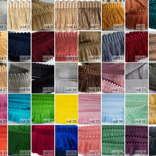 40 Colors Brush Fringe Trim 4 Cm 1.57 Inches Width Rich Etsy