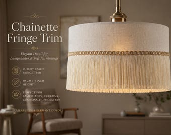 Luxury Chainette Fringe Trim | 10cm Rayon Fringe for Curtains, Cushions & Upholstery