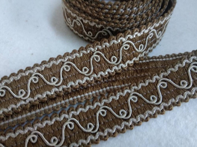 Coupe Brown GimpFrange de garniture de gimp de 2 cm de largegarniture de ruban cordon de gimp fournitures dartisanat image 2