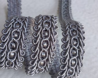 Grey Braid Fringe Trims Braid|1.8cm - 0.71 inch upholstery gimp fringe braid