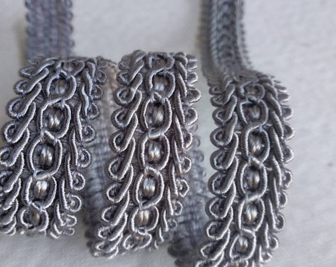 Grey Braid Fringe Trims Braid|1.8cm - 0.71 inch upholstery gimp fringe braid