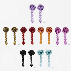 Small Beaded Tassel with Rosette | 5cm-1.96 inches Height Beaded Tassel Jewelry | Available in 7 Colors