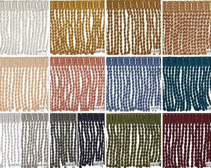 Rayon 9.5cm - 3.7" Bullion Fringe Trim | Available in 65 Colors | Sold by the meter (39"/1.09yards)