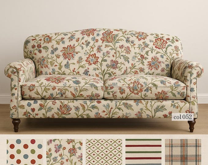 Floral Chenille Jacquard Upholstery Fabric,furnishing | Double Width 280cm-108 inches Ethnic Bohemian Decoration Fabric | Sold by the meter