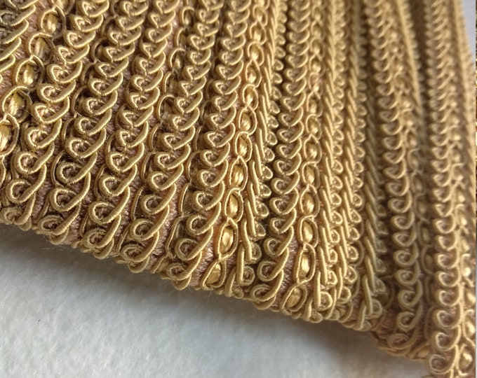 Yellow Gold Braid Fringe Trims 1.8cm - 0.71 inches gimp braid upholstery trim