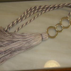 Curtain decor | Modern tiebacks for curtain | Curtain Holdbacks with metalic rings | home decor tassel