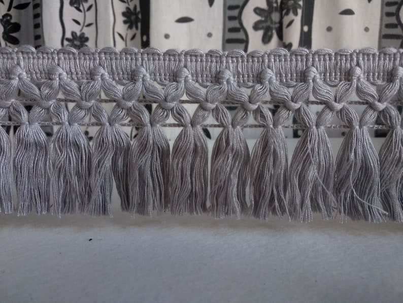 Gray Tassel Fringe Trim 8 Cm 3.15 Inches Trims Tassel Etsy