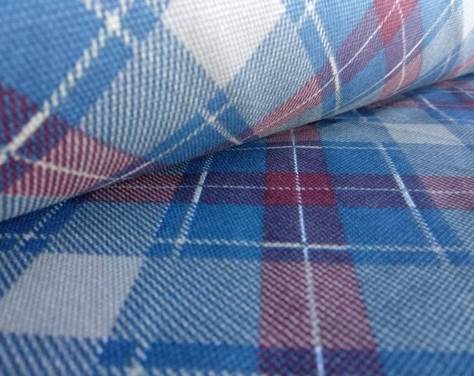 Checks 100% cotton loneta printed decoration fabric|Double Height 280cm/110inches