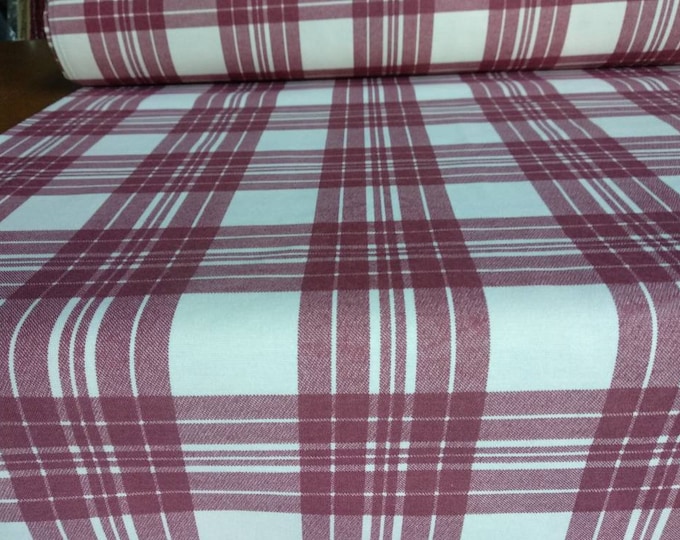 Checks 100% cotton loneta printed decoration fabric|Double Height 280cm/110inches