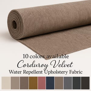 Corduroy Velvet Water Repellent Upholstery Fabric |140cm-55&quot; Width |12 Vibrant Colors Elegant Striped Velvet Upholstery Fabric by the meter