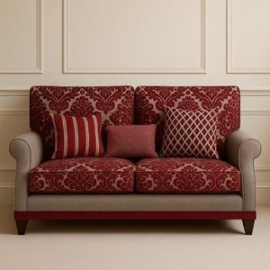Samt Rot Klassischer Chenille-Polsterstoff | 140 cm - 55 Zoll breiter Polsterstoff