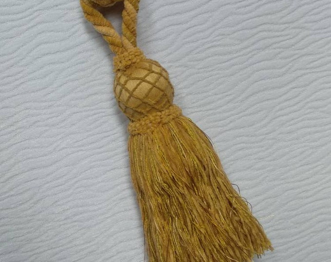 Yellow chenille Modern Tiebacks|Curtain tie backs.Modern Tassel Hold backs