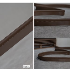 フェイクレザー ダークチョコレート パイピングコード|5.5 mm-0.22インチ フランジパイピング|室内装飾用ギンプトリム