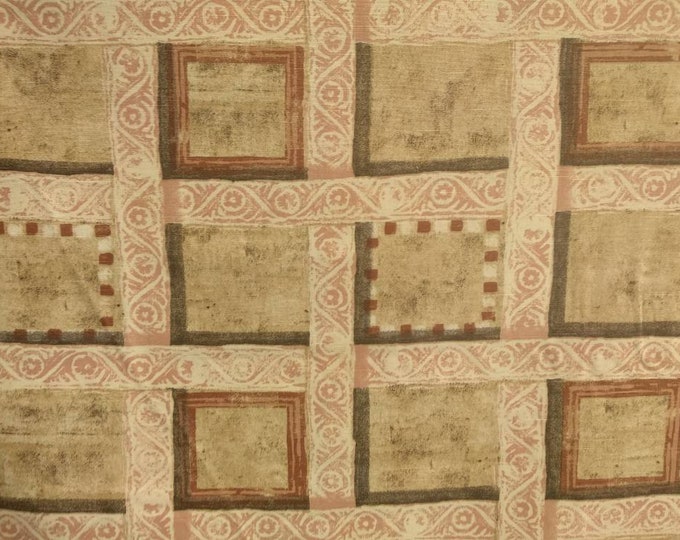 Checks 100% cotton loneta printed decoration fabric|Double Height 280cm/110inches
