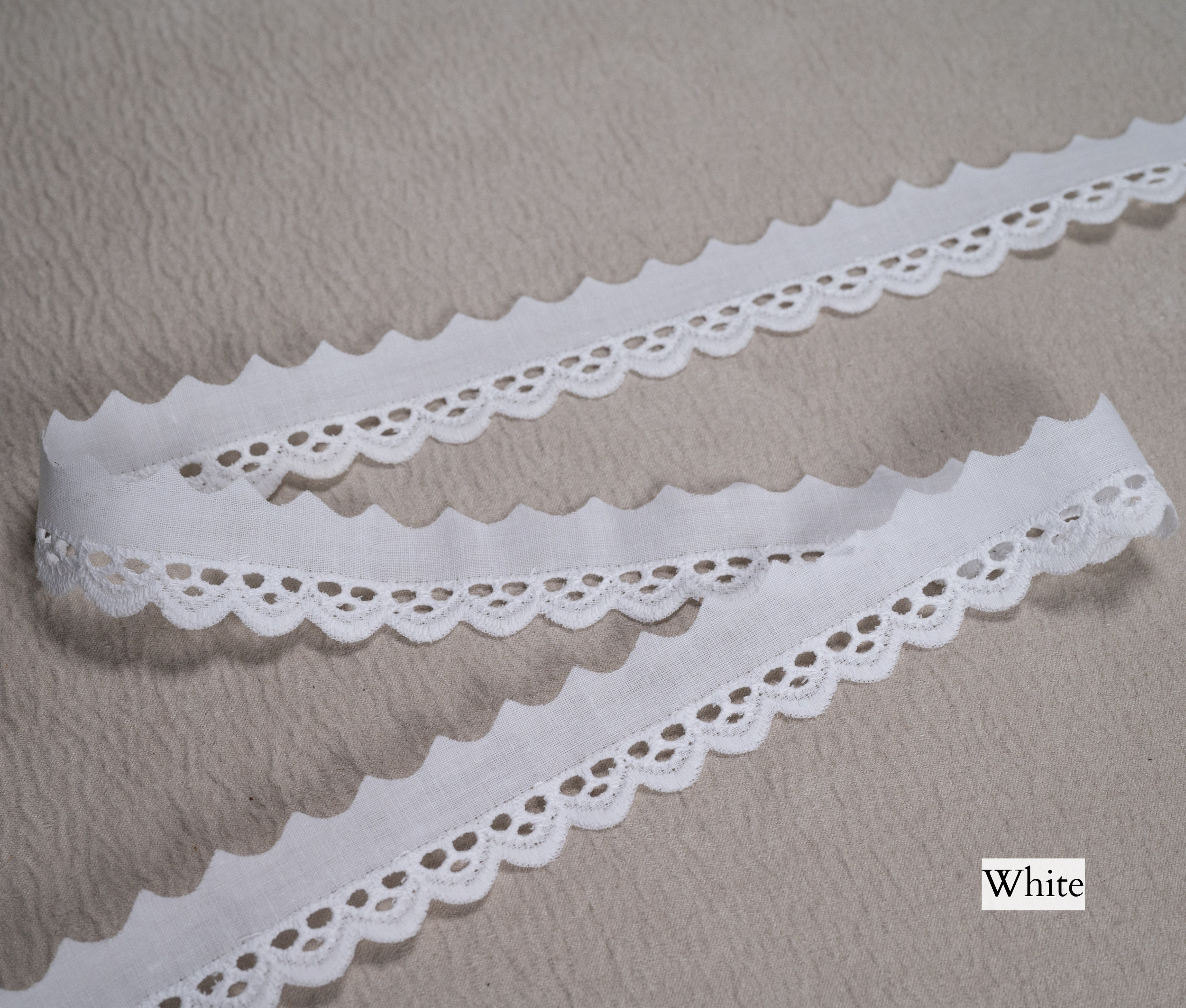 Lace Trim White Vintage Cotton Braid Ribbon, 3cm-1.18 Width Crochet Trim