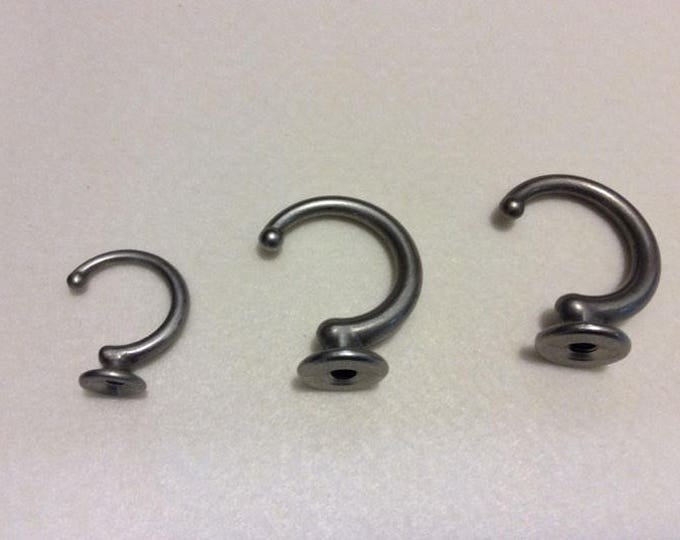 Small Inox Mat Hooks Tiebacks-Holdbacks Curtains Wall decoration 2 widths simple hooks
