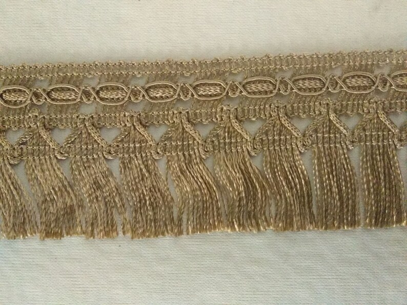 Gold Antique tassel fringe trim/5cm height drapery fringing Etsy
