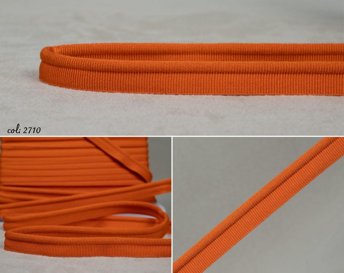 Hot Orange Piping Cord  5mm - 0.19" Flanged Piping| Double Upholstery Gimp Trim