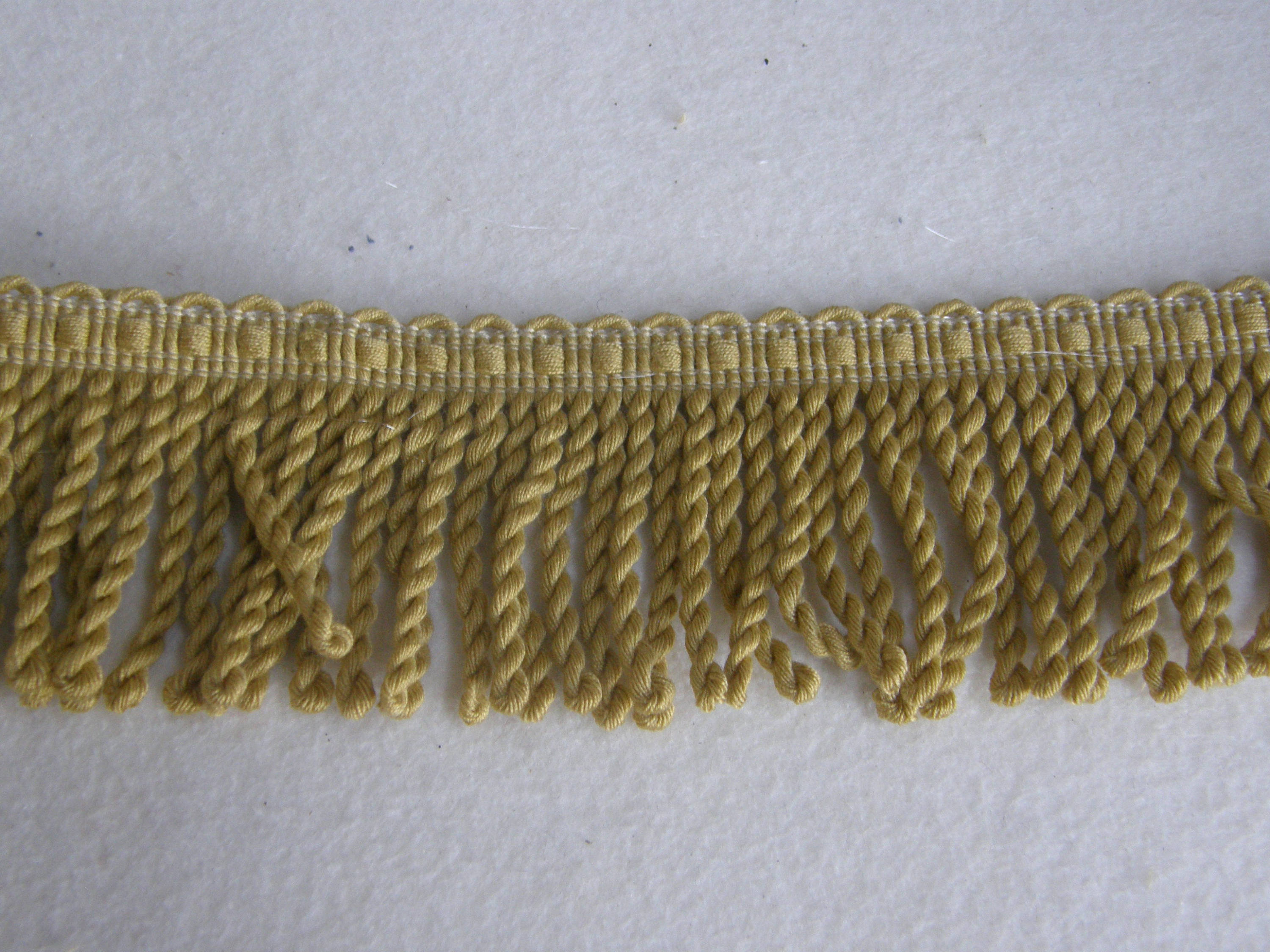 7cm (2.75) Relax Bullion Fringe Trim Beige Gold Bullion Fringe Trim