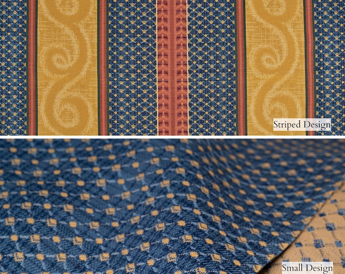 Vintage Jacquard Upholstery Fabric |280cm-110" Width Furniture Fabric for Sofa,Ottomans,Pillows, Tablecloths | Sold by Meter