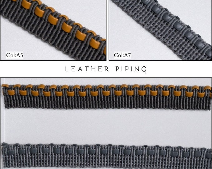 Faux Leather Piping cord|8mm-0.31" Flanged Piping|Upholstery Gimp Trim,perfect idea for sewing projects as cushions,bags,belts,special craft