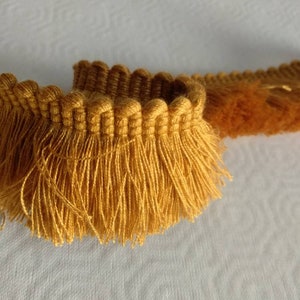 Gold Brush Fringe Trim | 4 cm - 1.57 inches width decoration fringe trim by the meter