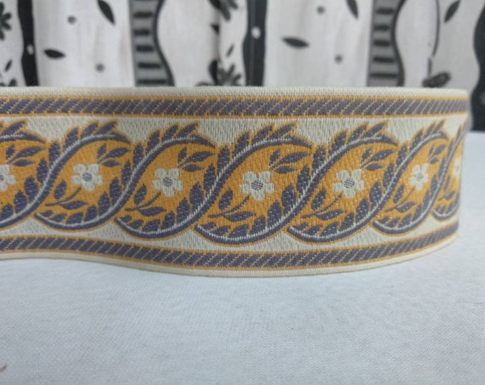Lace drapery Trim 5.5 cm/2.2 inch/Embroidered Curtain tape trim, Cushions, Romans Blinds Ribbon Trim, Braid Gimp border for Throw & Tableclo