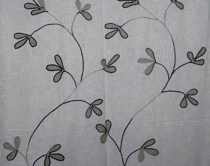 Cotton Drapes Embroidery Curtain fabric, Tablecloths Fabric | Height 150cm-59inches