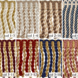 Relax Bullion Fringe Trim |Available in 7 cm(2.7&quot;) or 12cm(4.7&quot;) Height | Multicolored Rich Bullion Fringe Trim | Sold by the meter