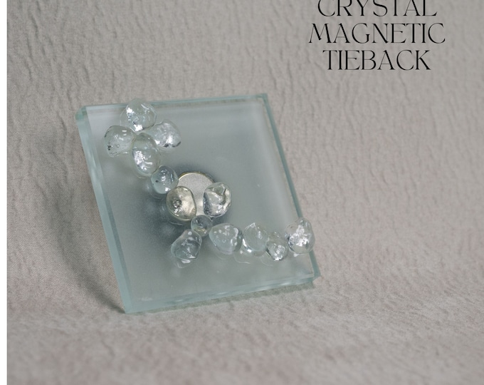 Magnetic Tieback Holdback  Transparent Crystal For curtains and drapes/Flower Design with crystal beads