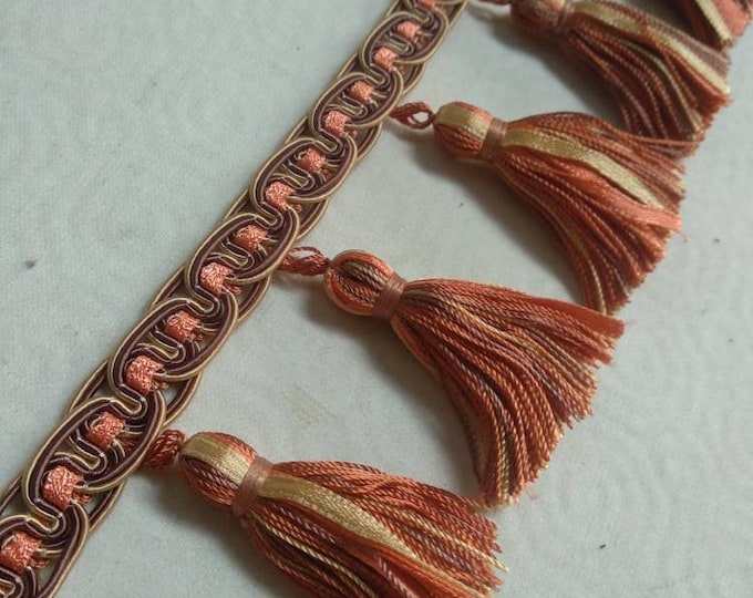 Orange Tassel Fringe Trim | 7 cm - 2.76 inches height