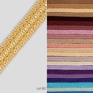 Yellow Gold Braid Fringe Trims | 1.8cm - 0.71 inches