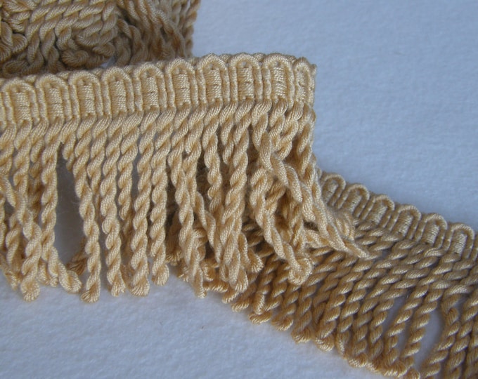 7cm(2.75")  or 11cm(4.33") Relax Bullion Fringe | Beige Gold Bullion Fringe Trim | Sold by the meter