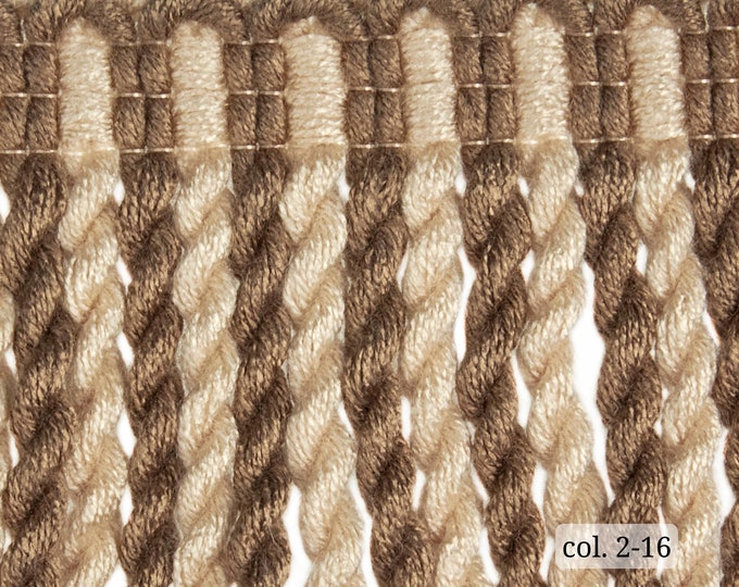 7cm(2.75")  or 12cm(4.72") Relax Bullion Fringe | Cream Mocha Bullion Fringe Trim | Sold by the meter
