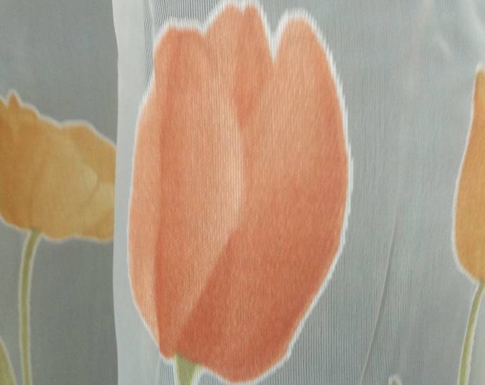 Organza devoreh flowers design colorfull curtains fabric|Double Height 300cm/118inches