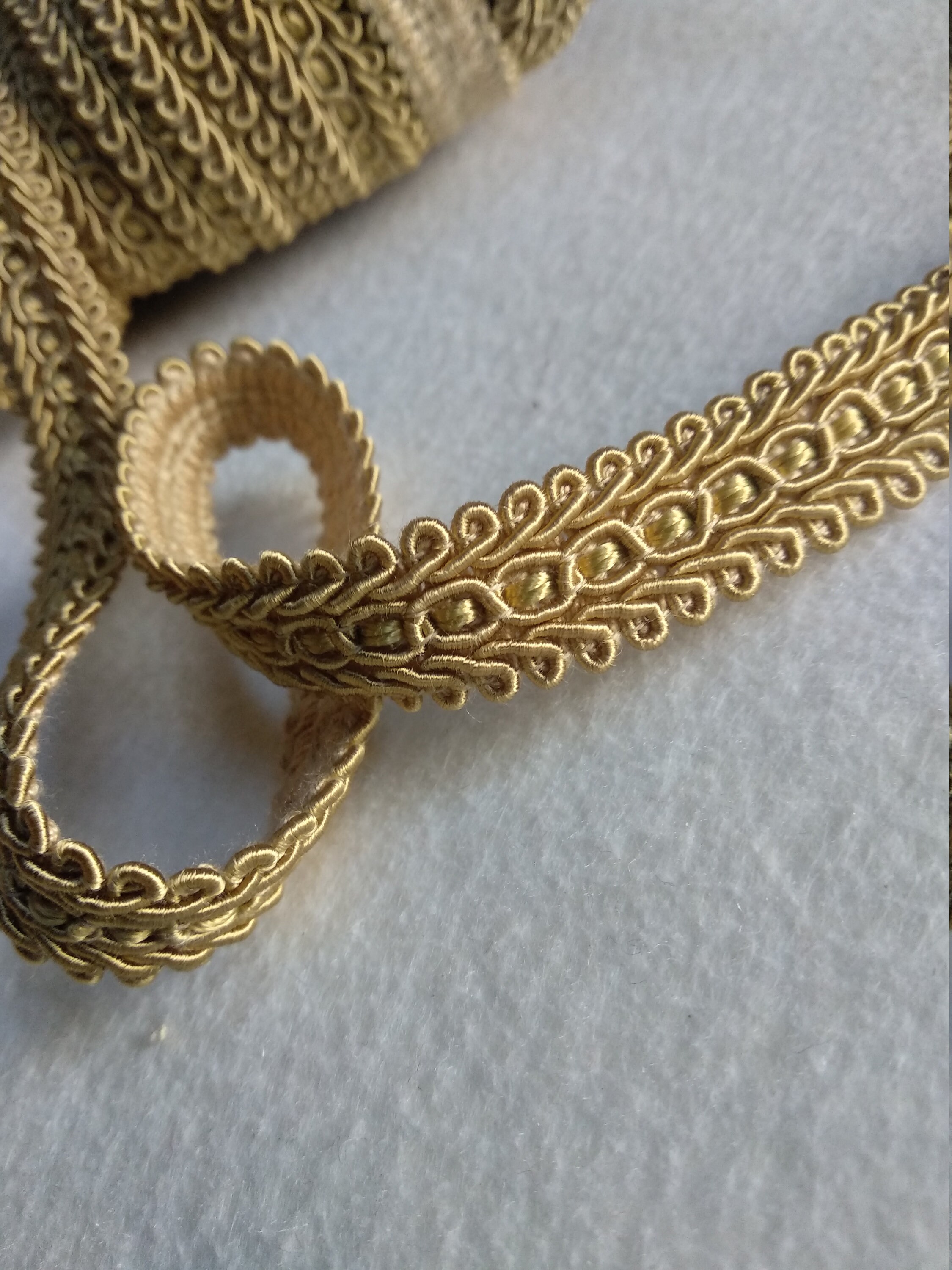 Gold Braid Fringe Trims 1.8cm 0.71 inches gimp braid upholstery trim