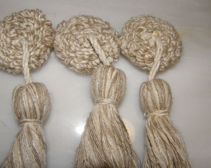 Cotton Linen Tassel with Rosette | 9cm 3.54 inches Height Tassel with 4cm-1.57 inches Rossete