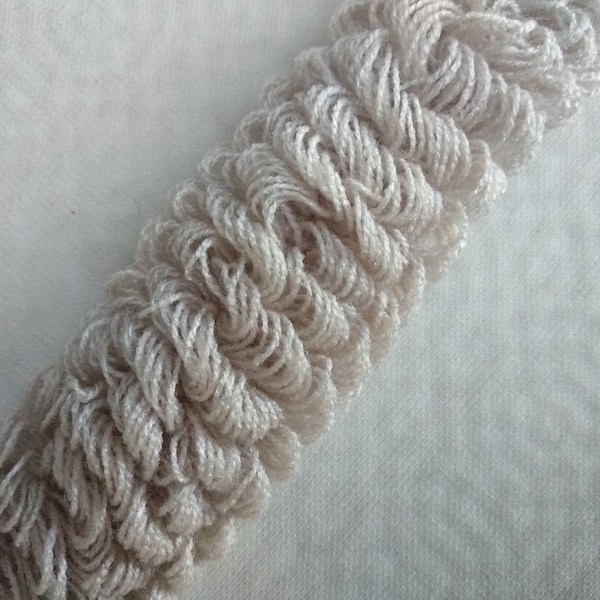 Ivory Curly Acrylic  Lace Braid Gimp Trim | 3.5cm - 1.37 inches thick upholstery braided