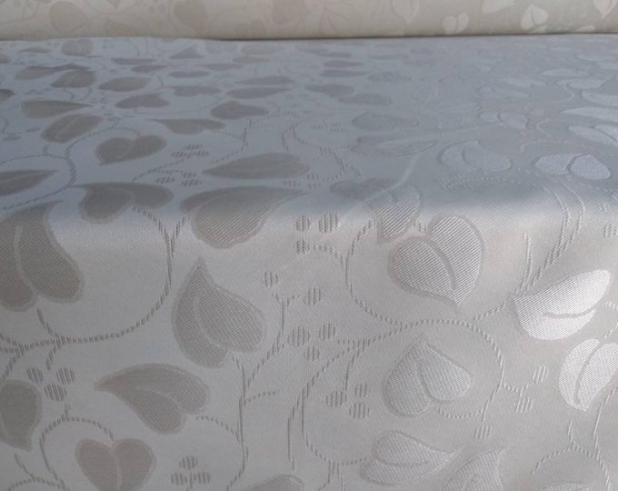 Taffeta ivory leaves curtains embroidered fabric|Double Height 335cm/132inches
