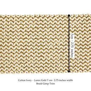 Gold Metallic Threads Lace Ribbon Trims Collection|chainette Fringe ...