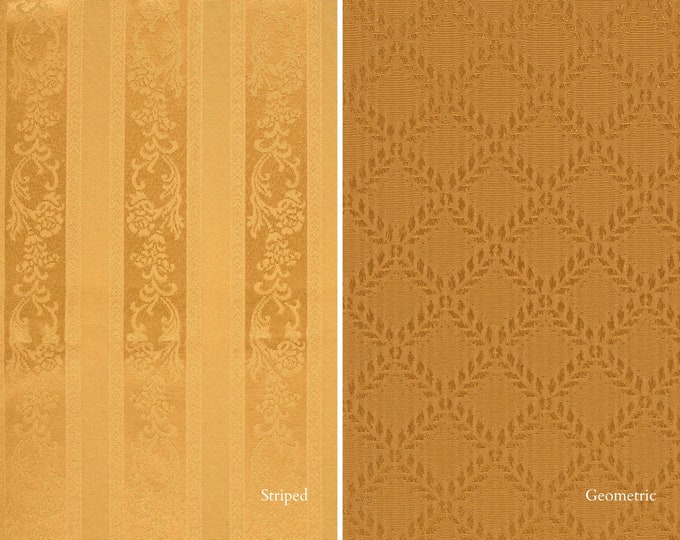 Beige Gold Floral Striped  Jacquard Light Upholstery Fabric |Double Width 280cm-110inches Classic Jacquard Curtain Drapes Upholstery Fabric