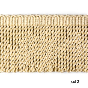 12cm (4.72&quot;) Relax Bullion Fringe Trim | Creme Bullion Fringe Trim | Sold by the meter