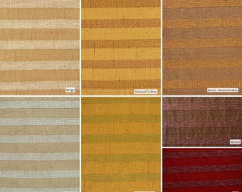 Tela de tapicería de algodón y viscosa a rayas de 7 colores / 140 cm - 55 pulgadas