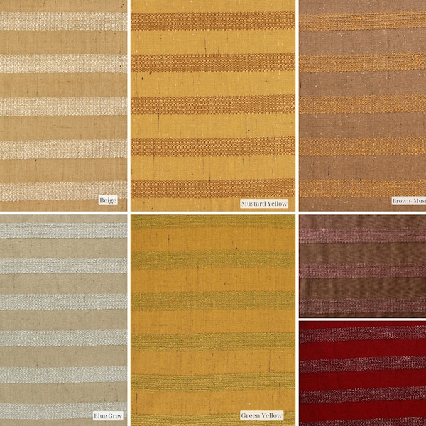 7 Colors Stripes Cotton Viscose Upholstery Fabric | 140cm - 55 inches Upholstery Fabrics